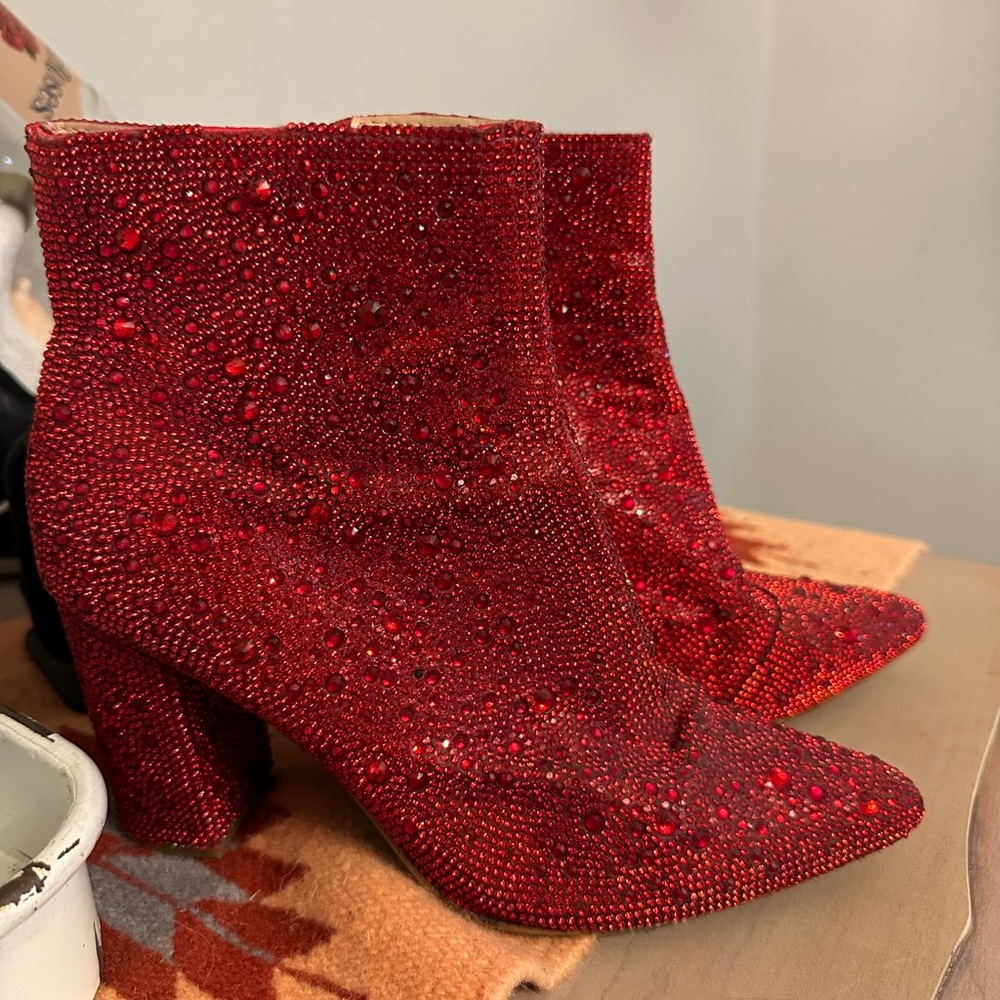 Red Ankle Boots